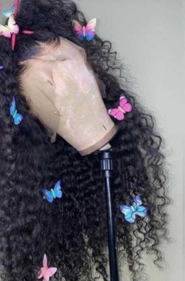 Lwigs VIP Customer Special Price 22 Inches 130% Density Full Lace Wig With 4c Curly Hairline And Elastic Drawstring VIP708