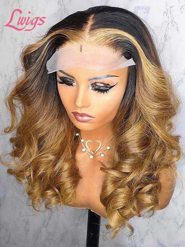New Arrival 13*4 Lace Front Wig In Ombre Colo Wavy Hair With Deep Wave 4*4 Lace Wig Pay 1 Get 2 Tax Refund Sale TAX21