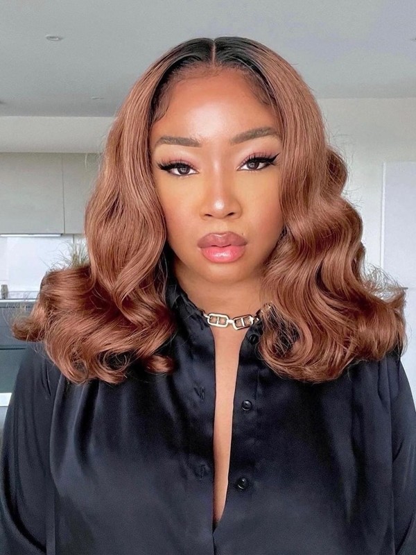 New Arrival Free Shipping Wavy Hair Bleached Knots Ombre Color Undetectable HD Dream Swiss Lace 360 Lace Front Wig Lwigs205