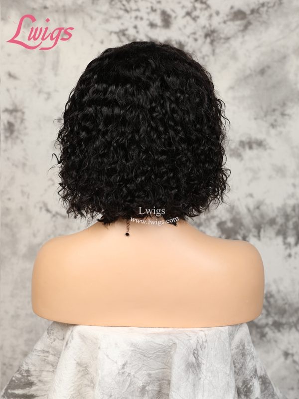 New Arrival Undetectable Dream Swiss Lace Curly Short Bob 360 Lace Frontal Wig With Fake Scalp Lwigs247