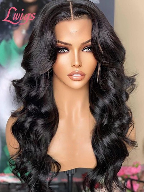 New Arrivals Brazilian Virgin Human Hair Body Wave 6" Parting Lace Front Wigs Pre-plucked Hairline Lwigs03