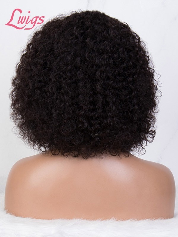 New Arrvial Brazilian Virgin Human Hair Short Curly Wig High Density Headband Curly Wig Lwigs379