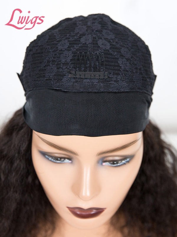 New Arrvial Brazilian Virgin Human Hair Short Curly Wig High Density Headband Curly Wig Lwigs379