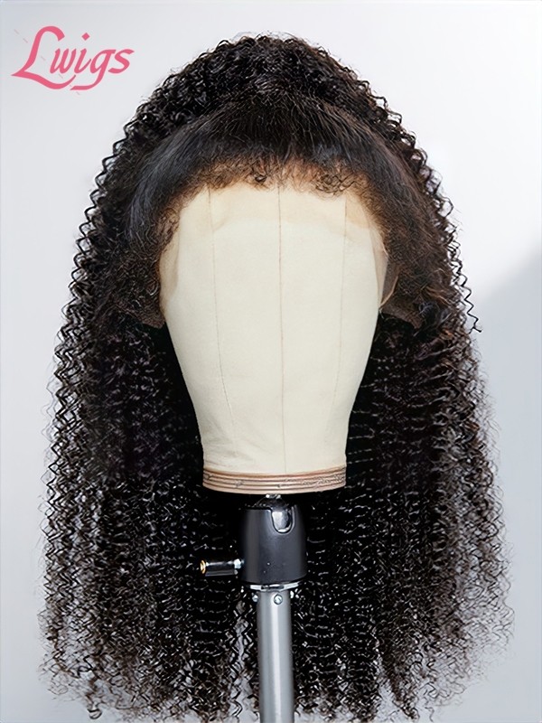 NEW Realistic Afro Kinky Edges Free Parting Updated Mother-Growth Curly Hairline Undetectable Lace 13x4 Front Wig 4C Edges Lwigs42