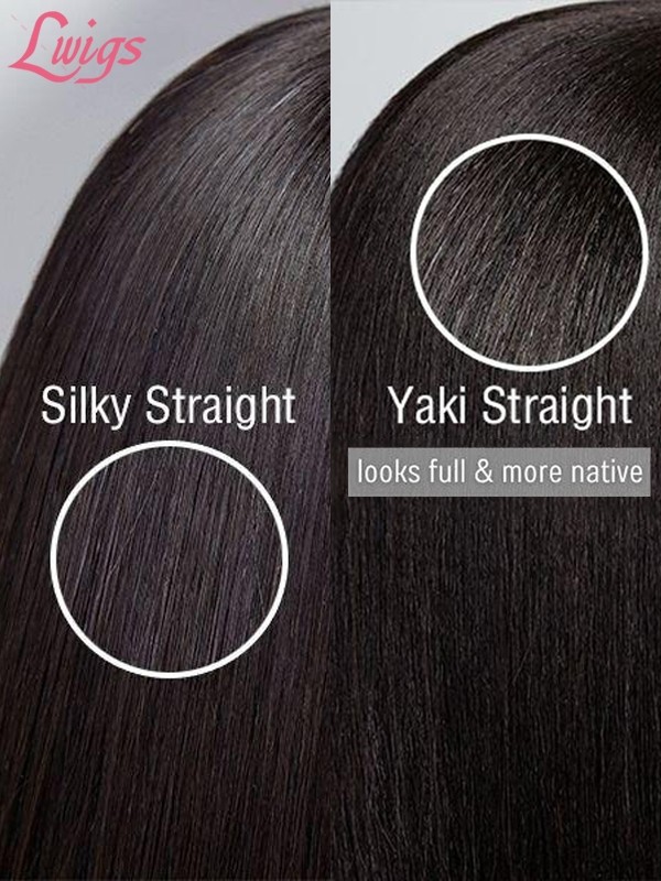 NEW Updated Pre-plucked Natural Yaki Hairline Undetectable Transparent Lace Human Hair 13x4 Kinky Straight Wigs Lwigs43
