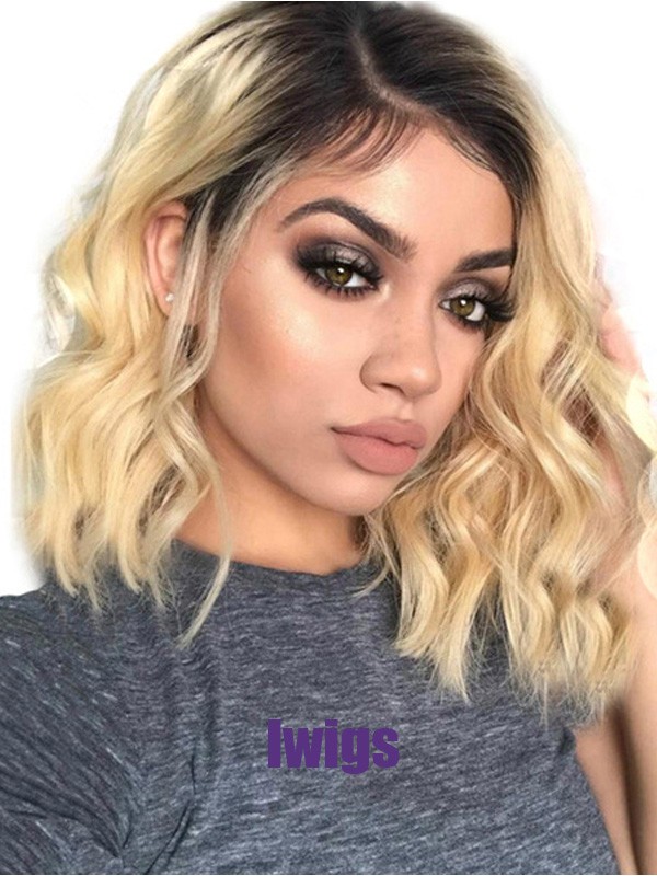 Brazilian Vigin Hair Natural Wave Short Bob Ombre Blonde Color