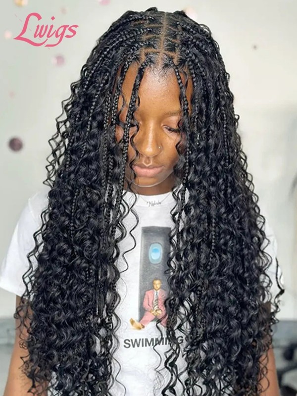 New-in Double Drawn Bulk Human Hair Water Wave Natural Black Color Bulk Human Hair For Braiding Lwigs405