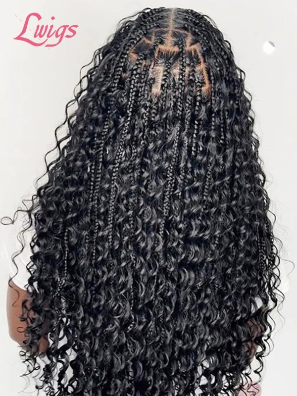 New-in Double Drawn Bulk Human Hair Water Wave Natural Black Color Bulk Human Hair For Braiding Lwigs405