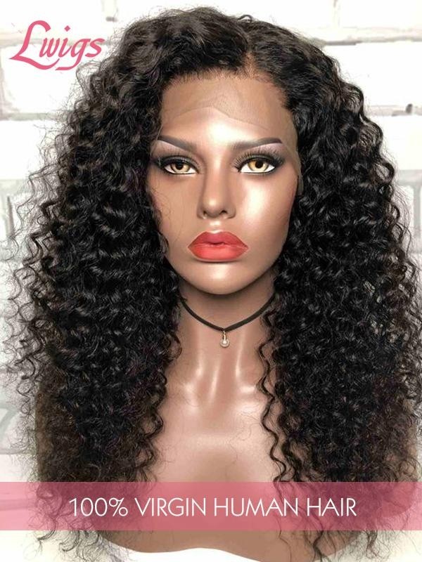Pre-Plucked Deep Curly Hairstyles 360 Lace Wig Afterpay Brazilian Curly Human Hair Wig With Baby Hair Best HD Lace Wigs Lwigs28