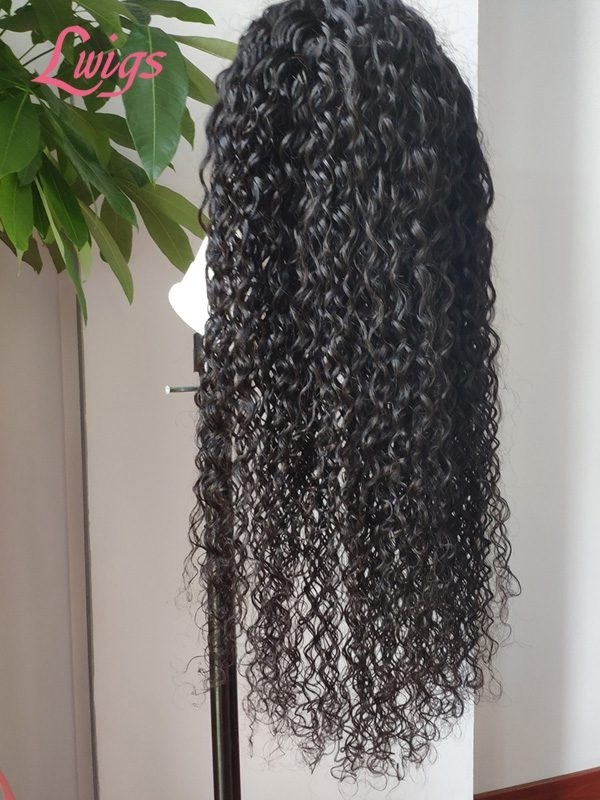 Glueless Everyday Wig Affordable Headband Wig Natural Black Hair Deep Wave 18 Inch Hair Wigs For Women Lwigs398
