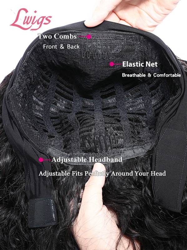 Mix Color Highlight Color Hair Balayage Wavy Affordable Headband Wig Body Wave Glueless Wigs For Beginners Lwigs400