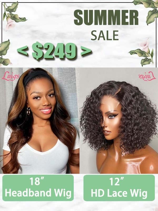 Sale Super Deal Pay 1 Get 2 Wigs HD Lace Front Wig With Headband Wig Special Offer Lwigs321