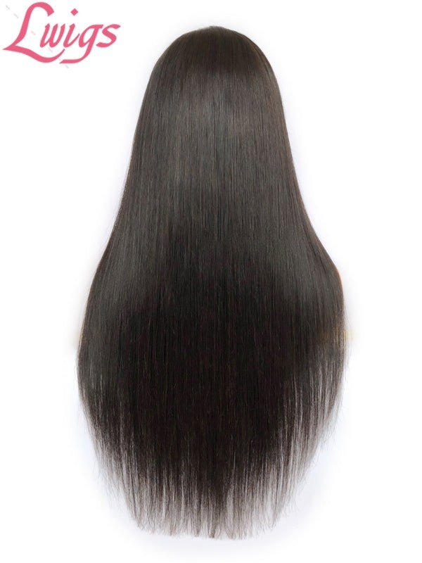 Silky Straight Easy Install 360 Lace Wigs Beginner Friendly Glueless Wig Affordable Virgin Brazilian Hair Wigs Lwigs107