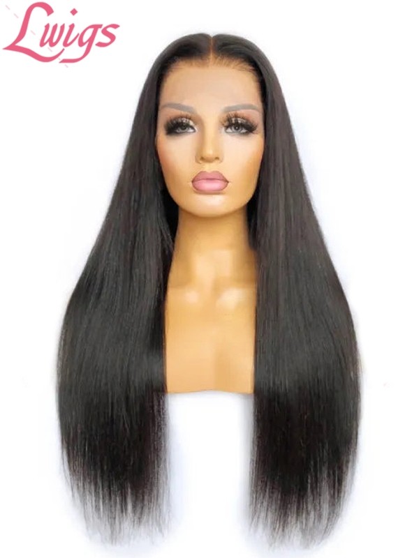 Silky Straight Easy Install 360 Lace Wigs Beginner Friendly Glueless Wig Affordable Virgin Brazilian Hair Wigs Lwigs107