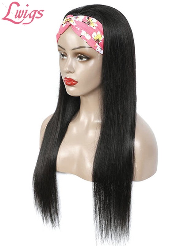 Silky Straight Headband Wig Styles Brazilian Virgin Human Hair Headband Wig Affordable 150% Density Glueless Wigs For Beginners Lwigs391