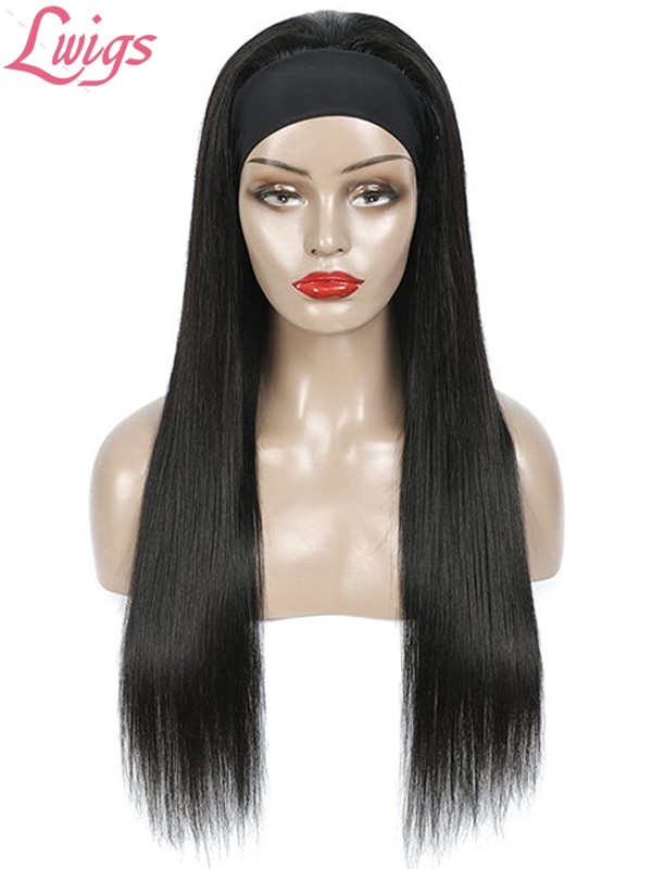 Silky Straight Headband Wig Styles Brazilian Virgin Human Hair Headband Wig Affordable 150% Density Glueless Wigs For Beginners Lwigs391