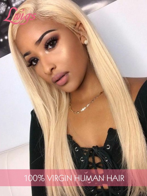 Unprocessed #613 Full Lace Wig Virgin Brazilian Straight Blonde Full Lace Human Hair Wigs