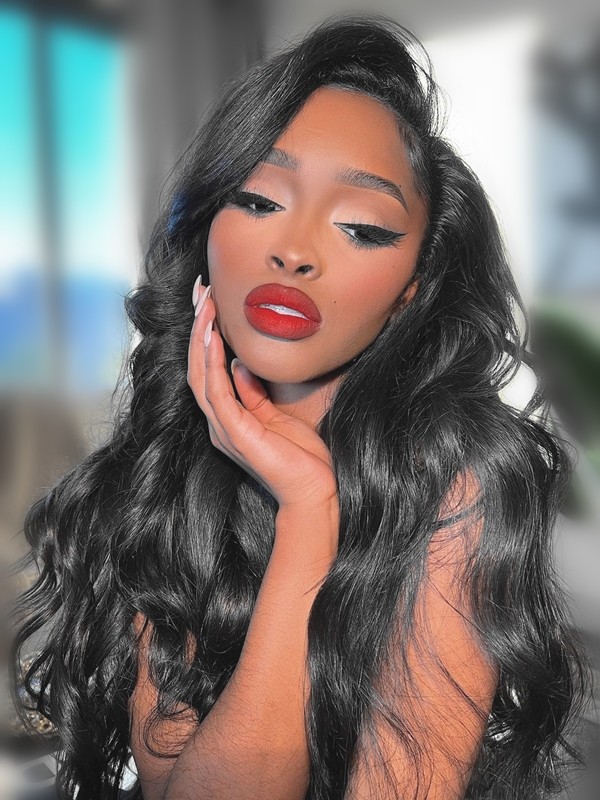 Unprocessed Glueless Handmade Brazilian Virgin 100% Human Hair Side Part Body Wave Wig 180% Density Full Lace Wigs Lwigs81