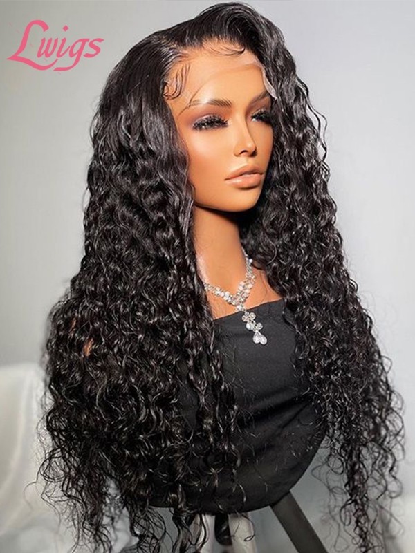Unprocessed Virgin Brazilian Glueless 180% Density Human Hair Transparent HD Curly Full Lace Wigs Lwigs1244