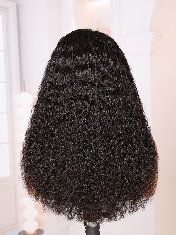 US Warehouse 48H Shipping Brazilian Virgin Human Hair Deep Wave 180% Density 360 HD Lace Wig Pre-Plucked Natural Hairline US06