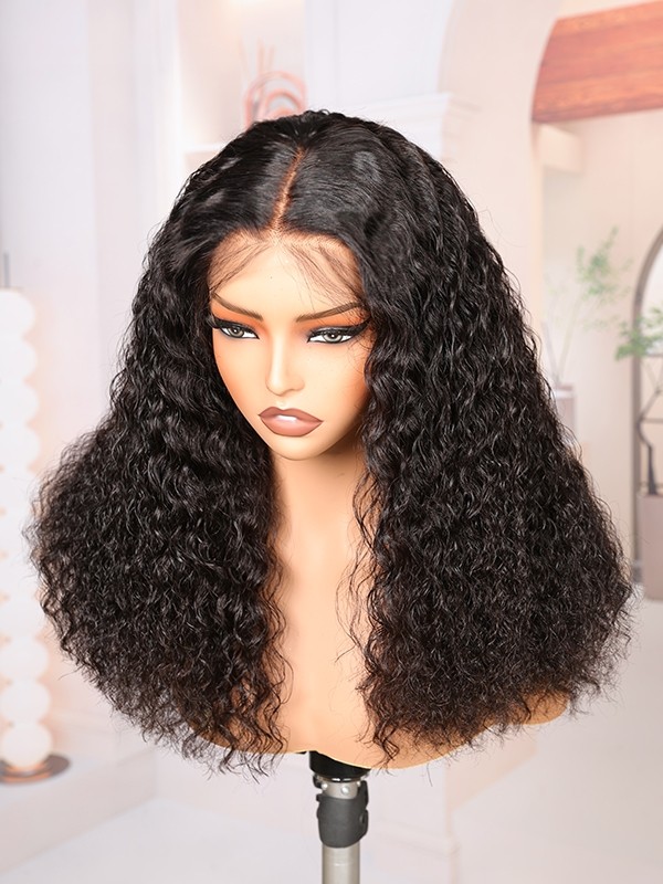 US Warehouse 48H Shipping Brazilian Virgin Human Hair Deep Wave 180% Density 360 HD Lace Wig Pre-Plucked Natural Hairline US06