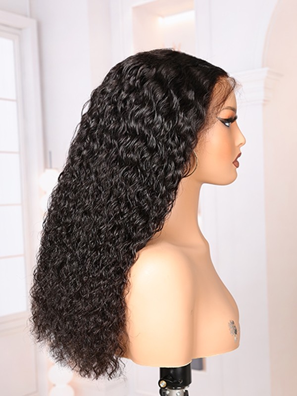 US Warehouse 48H Shipping Brazilian Virgin Human Hair Deep Wave 180% Density 360 HD Lace Wig Pre-Plucked Natural Hairline US06