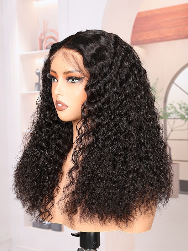 US Warehouse 48H Shipping Brazilian Virgin Human Hair Deep Wave 180% Density 360 HD Lace Wig Pre-Plucked Natural Hairline US06