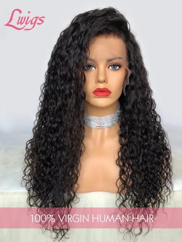 Water Wave Dream Swiss Lace Wigs Virgin Brazilian Hair 360 Lace Front Wigs Human Hair Wigs For Black Women LWigs146