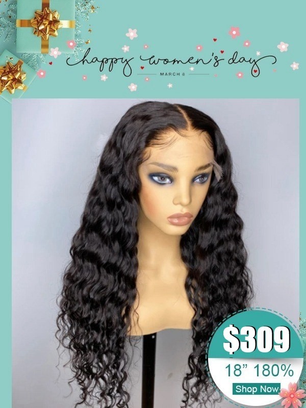 Women Day's Affordable 13x6 Lace Front Natural Color Wig For Beginners Pre Plucked Hairline Single Knots Frontal Curly Wig Hairstyles WD03